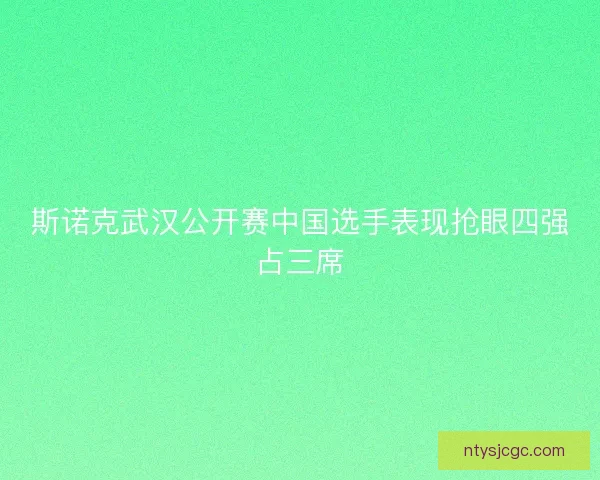 斯诺克武汉公开赛中国选手表现抢眼四强占三席 斯诺克武汉公开赛中国选手表现抢眼四强占三席